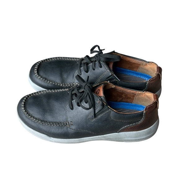 Clarks Mens Driftway Low Boat Shoes Oxford Black Brown Size 10.5 - Picture 6 of 10